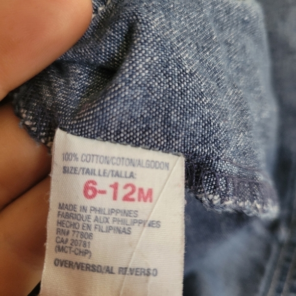 Tommy Hilfiger Denim Jean Dress Infant Kid 6 - 12 Months - Picture 5 of 5